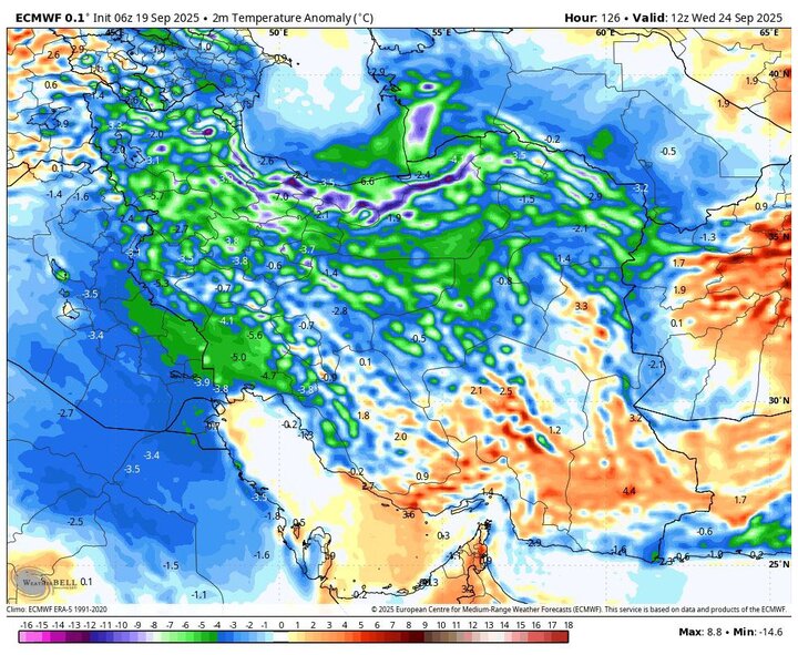 ورود پی در پی موج‌ جدید بارش‌های پاییزی به کشور در هفته جاری